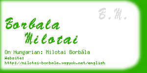 borbala milotai business card